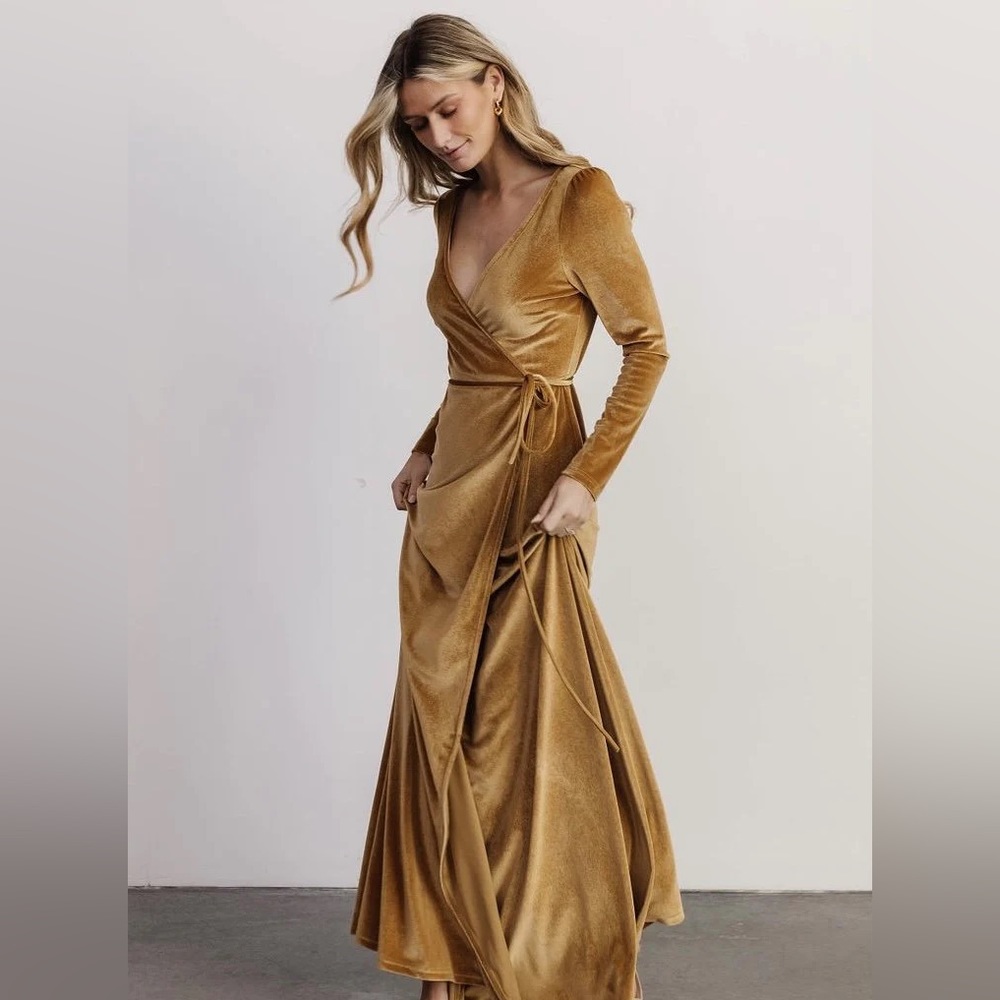 Baltic Born Esmerelda Velvet Wrap Maxi Dress M